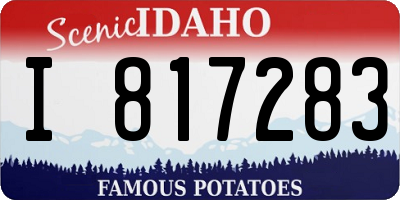 ID license plate I817283