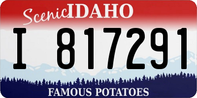 ID license plate I817291