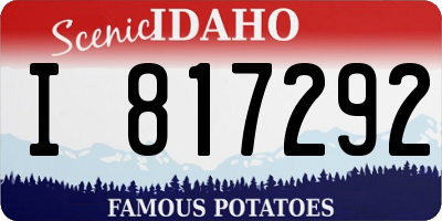 ID license plate I817292