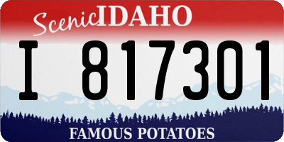 ID license plate I817301