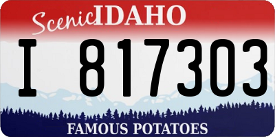 ID license plate I817303
