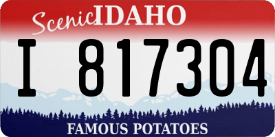 ID license plate I817304