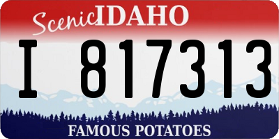 ID license plate I817313