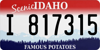 ID license plate I817315