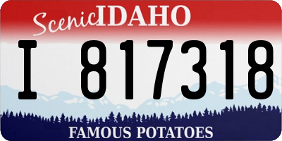ID license plate I817318