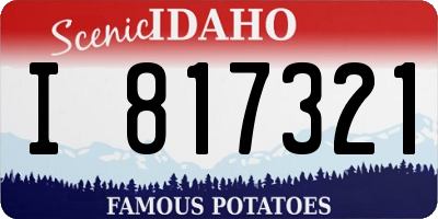 ID license plate I817321
