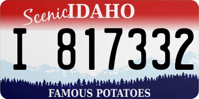 ID license plate I817332