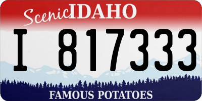 ID license plate I817333