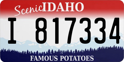 ID license plate I817334