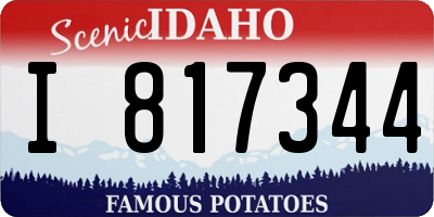 ID license plate I817344