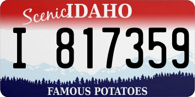 ID license plate I817359