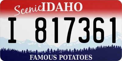 ID license plate I817361