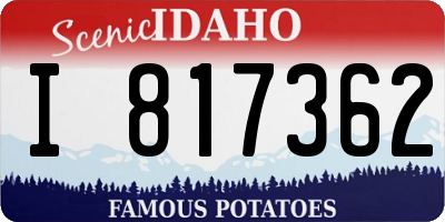 ID license plate I817362