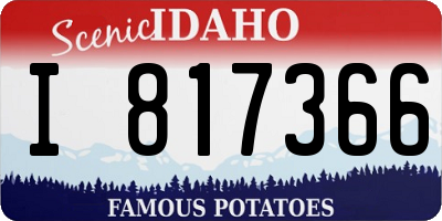 ID license plate I817366