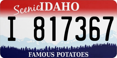 ID license plate I817367