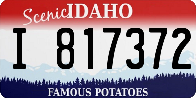 ID license plate I817372