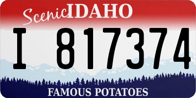 ID license plate I817374