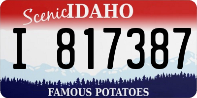ID license plate I817387
