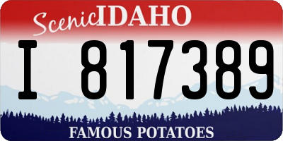 ID license plate I817389