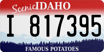 ID license plate I817395