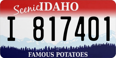 ID license plate I817401