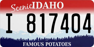 ID license plate I817404