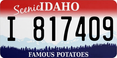 ID license plate I817409