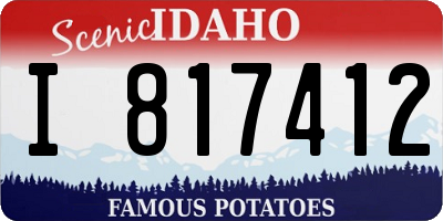 ID license plate I817412
