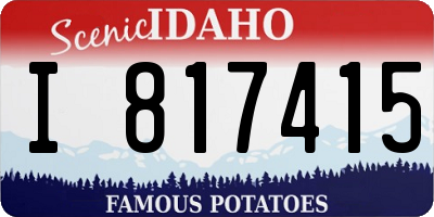 ID license plate I817415
