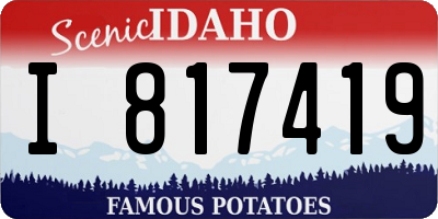 ID license plate I817419