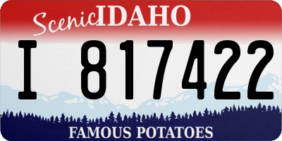 ID license plate I817422