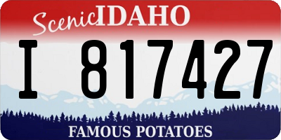 ID license plate I817427