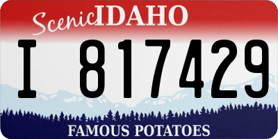 ID license plate I817429