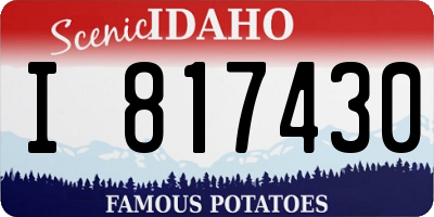 ID license plate I817430