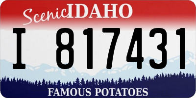 ID license plate I817431