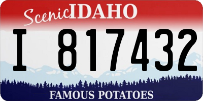 ID license plate I817432