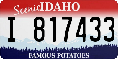 ID license plate I817433