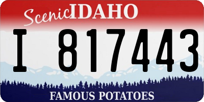 ID license plate I817443