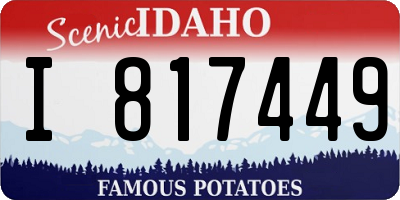 ID license plate I817449