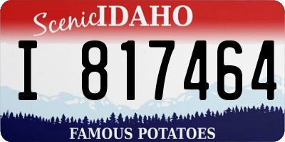 ID license plate I817464