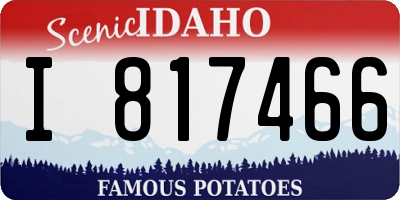 ID license plate I817466