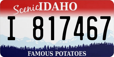 ID license plate I817467