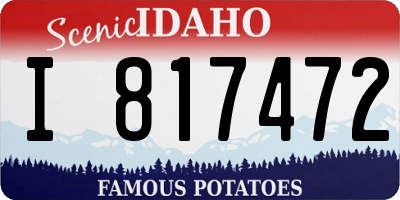 ID license plate I817472