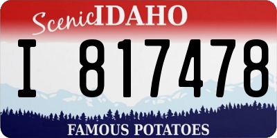 ID license plate I817478