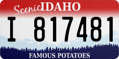 ID license plate I817481