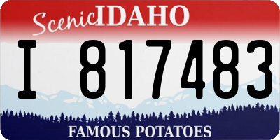 ID license plate I817483