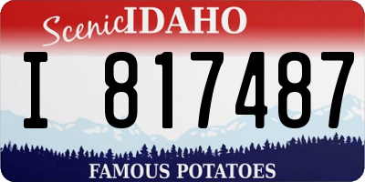 ID license plate I817487