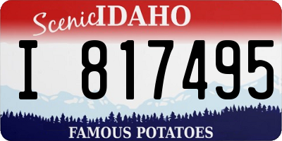 ID license plate I817495