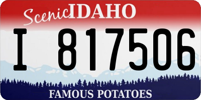 ID license plate I817506