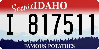 ID license plate I817511